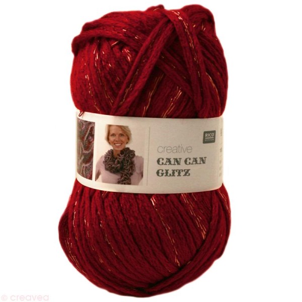 1 pelote 150 gr coton pour macramé ou tricot-crochet rouge