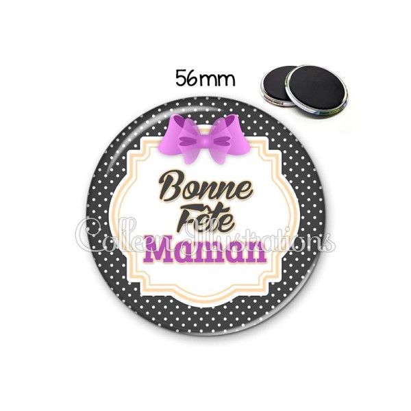 Magnet 56mm Bonne fête maman - Photo n°1