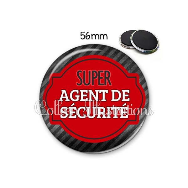 Magnet 56mm Super agent de sécurité - Photo n°1