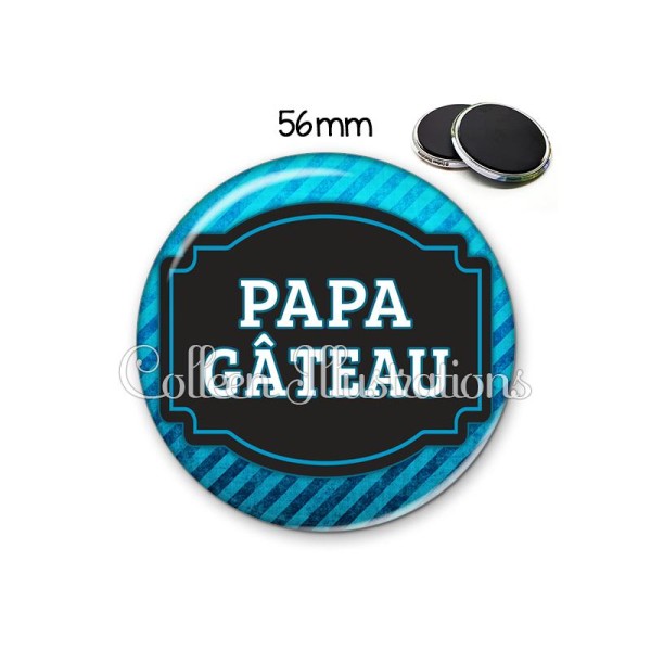 Magnet 56mm Papa gâteaux - Photo n°1