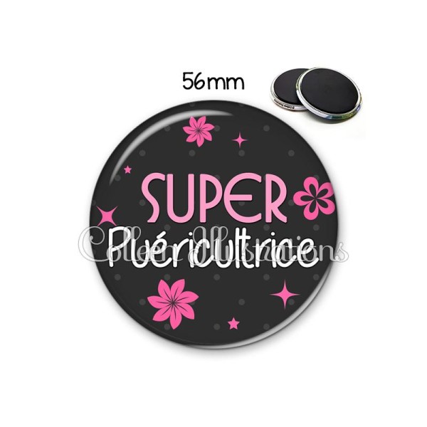Magnet 56mm Super puéricultrice - Photo n°1
