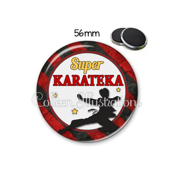 Magnet 56mm Super karateka - Photo n°1