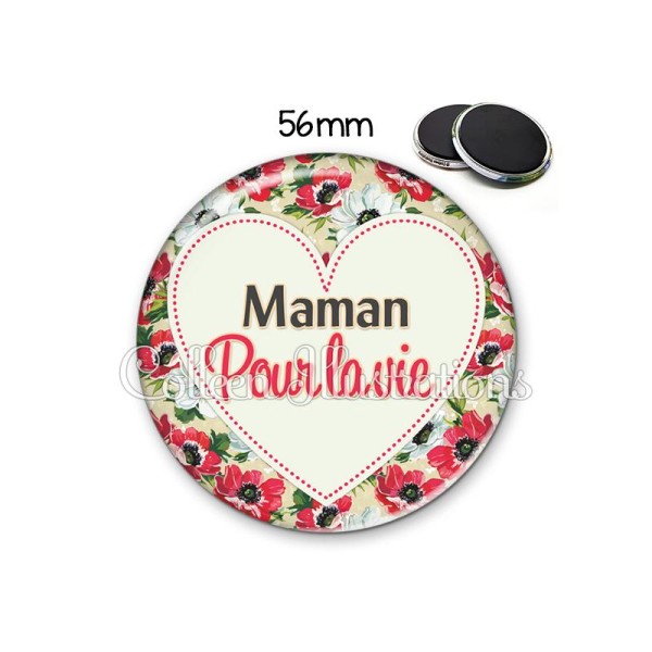 Magnet 56mm Maman pour la vie - Photo n°1