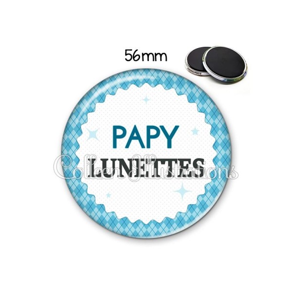 Magnet 56mm Papy lunettes - Photo n°1