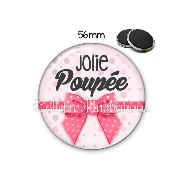Magnet 56mm Jolie poupée - Photo n°1