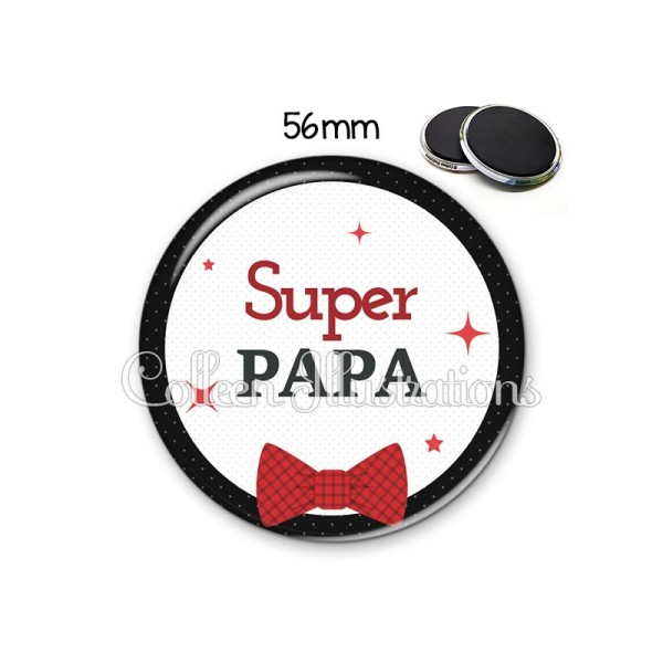 Magnet 56mm Super papa - Photo n°1
