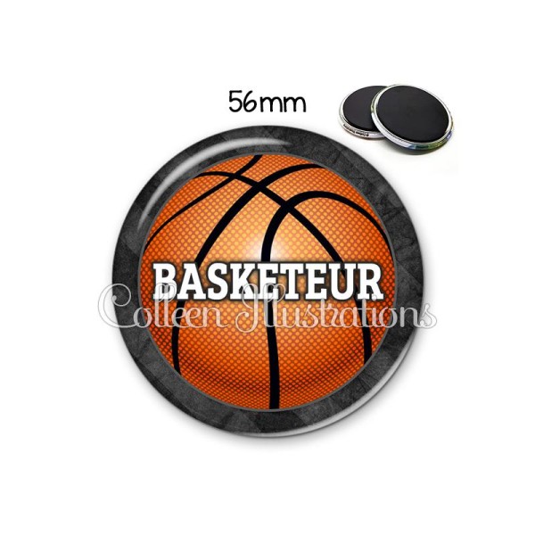 Magnet 56mm Basketteur - Photo n°1