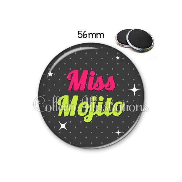 Magnet 56mm Miss mojito - Photo n°1