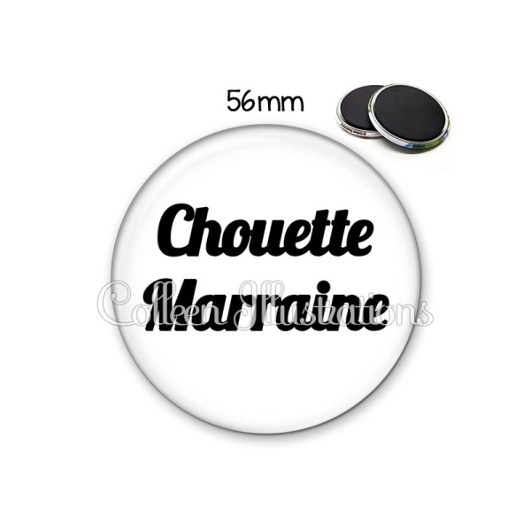 Magnet 56mm Chouette marraine - Photo n°1