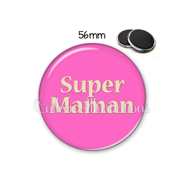 Magnet 56mm Super maman - Photo n°1