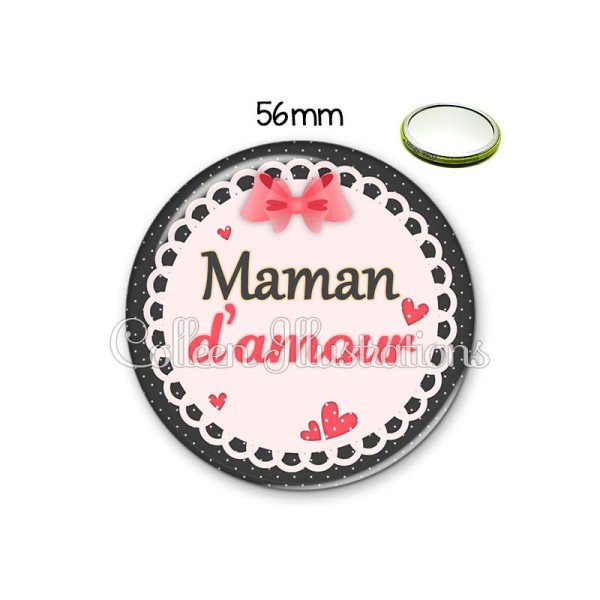 Miroir 56mm Maman d'amour - Photo n°1
