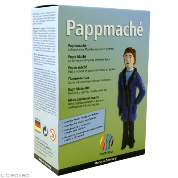 Poudre de papier mâché Pappmaché - 200 g - Photo n°1