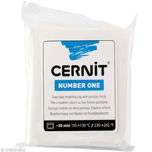 Cernit - Number one - Blanc opaque 56 gr - Photo n°1