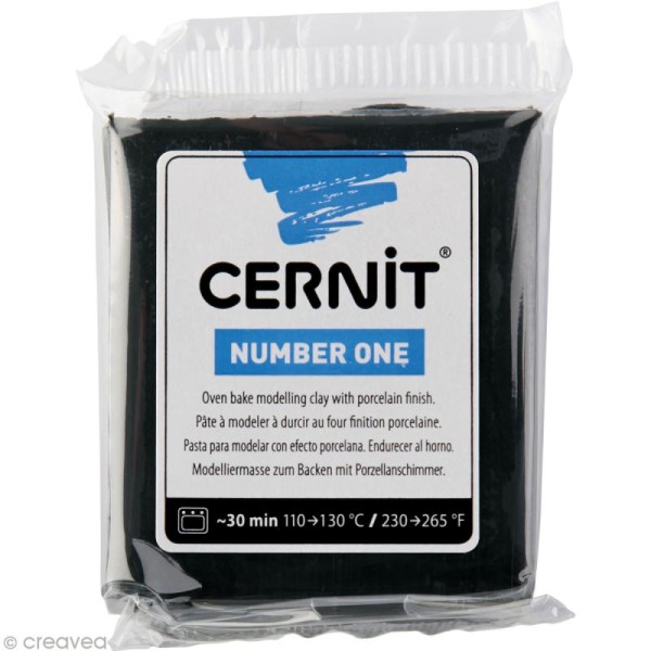 Cernit - Number one - Noir 56 gr - Photo n°1