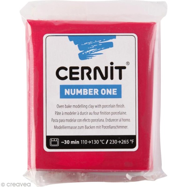 Cernit - Number one - Rouge carmin 56 gr - Photo n°1