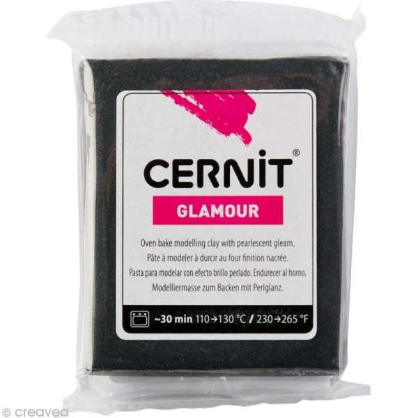 Cernit - Glamour - Noir 56 gr - Photo n°1