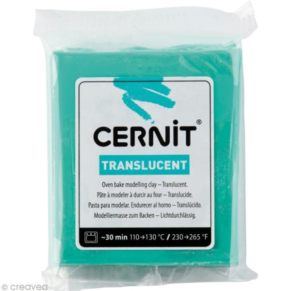 Cernit - Translucent - Vert émeraude 56 gr - Photo n°1