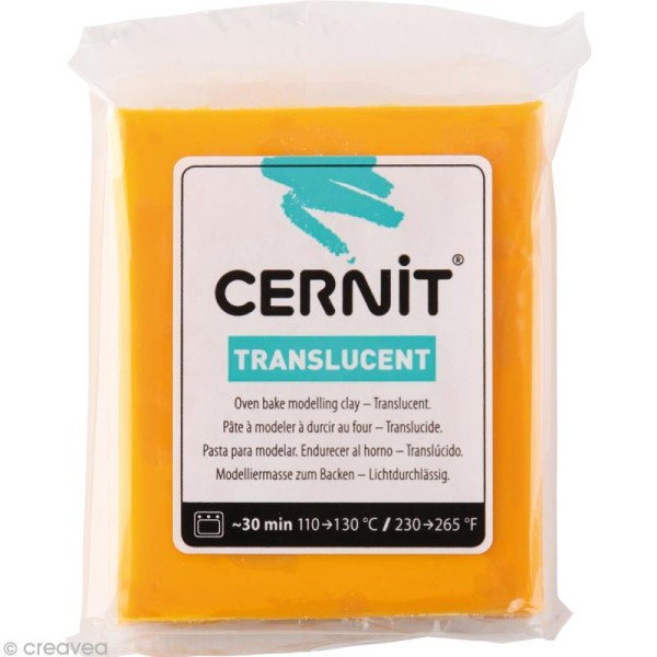 Cernit - Translucent - Jaune ambre 56 gr - Photo n°1