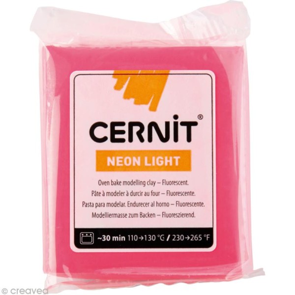 Cernit - Néon light - Rouge 56 gr - Photo n°1