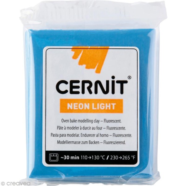 Cernit - Néon light - Bleu 56 gr - Photo n°1