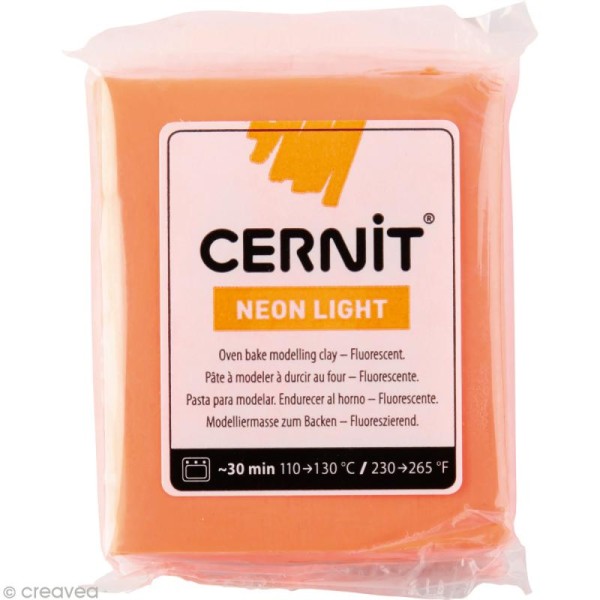 Cernit - Néon light - Orange 56 gr - Photo n°1