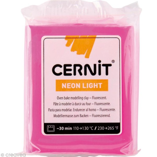 Cernit - Néon light - Rose fuchsia 56 gr - Photo n°1