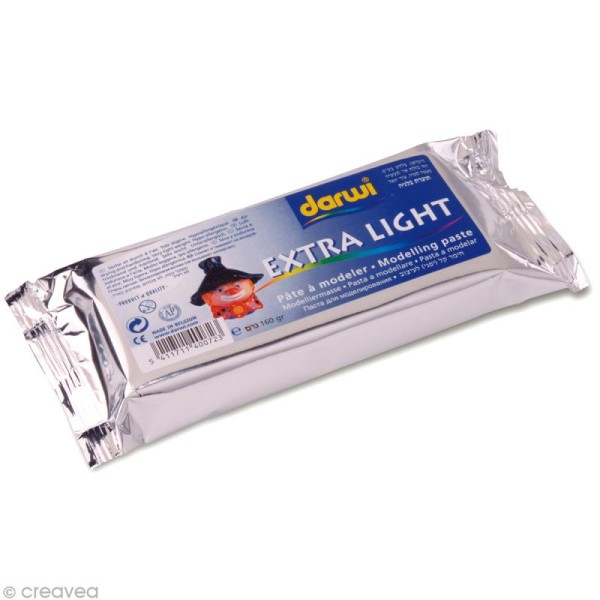 Pâte à modeler Darwi - Extra light Blanc - 160 gr - Photo n°1