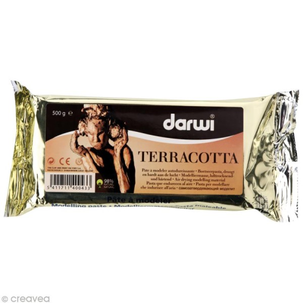 Pâte à modeler Darwi - Terracotta - 500 gr - Photo n°1