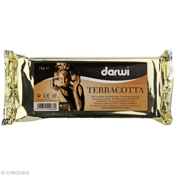 Pâte à modeler Darwi - Terracotta - 1 kg - Photo n°1