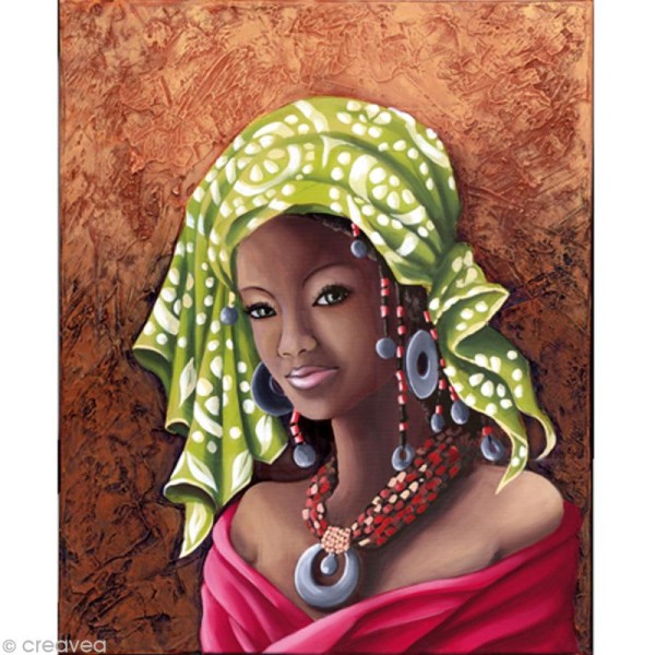 Image 3D Femme - Africaine - 40 x 50 cm - Photo n°1