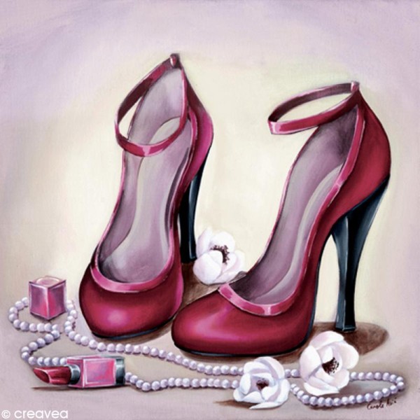 Image 3D Divers - Chaussures rouges - 30 x 30 cm - Photo n°1