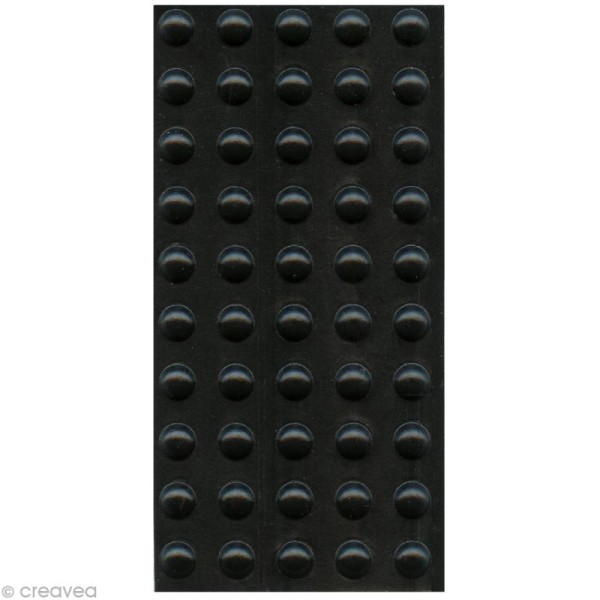 Gouttes d'eau adhésives 5mm x 50 - Noir - Photo n°1