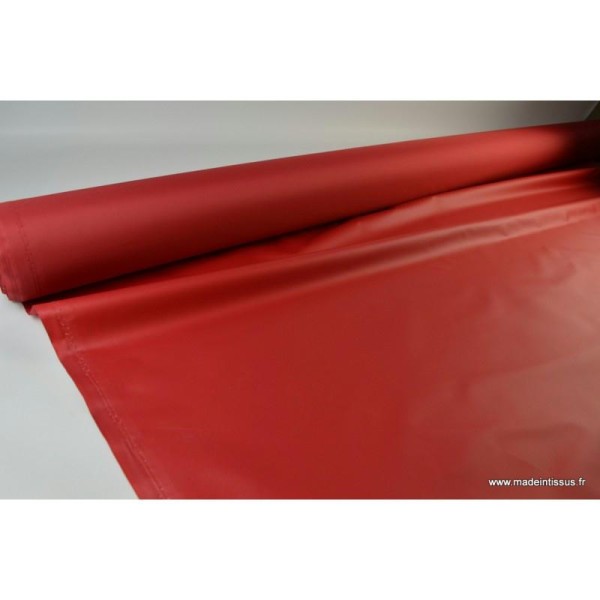 Tissu polyester rouge hermès déperlant pour parapluie - Photo n°2
