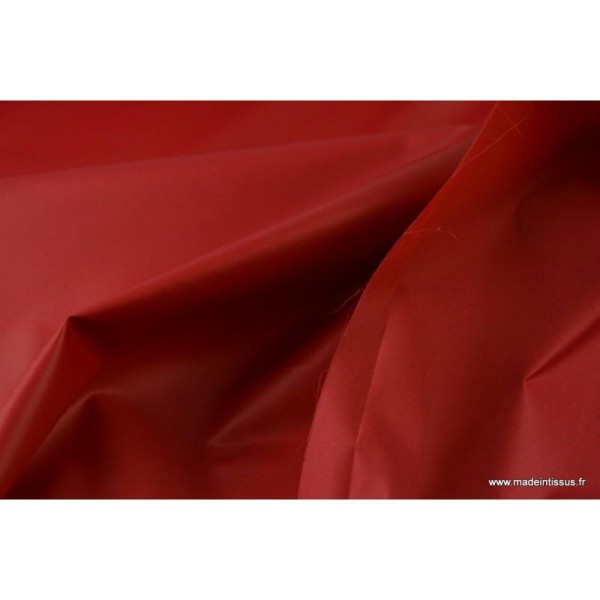 Tissu polyester rouge hermès déperlant pour parapluie - Photo n°4