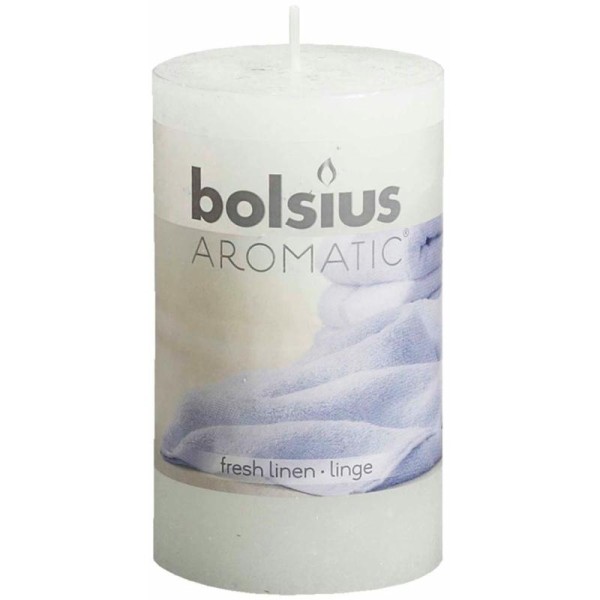 Bolsius Bougie Parfumée Rustique 6 Pcs Lin Frais 103626240358 - Photo n°1