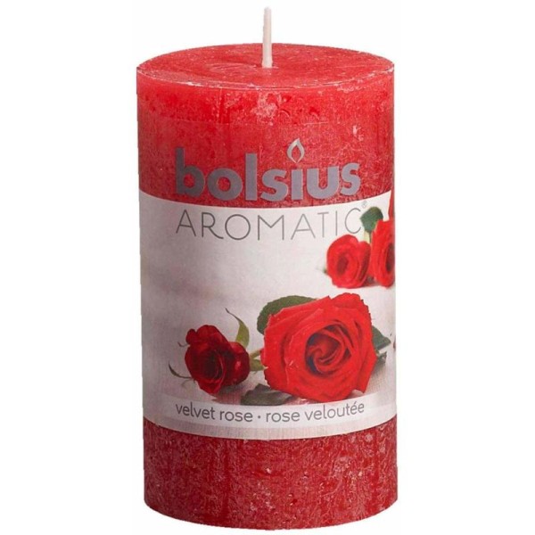 Bolsius Bougie Parfumée Rustique 6 Pcs Rose De Velours 103626240381 - Photo n°2