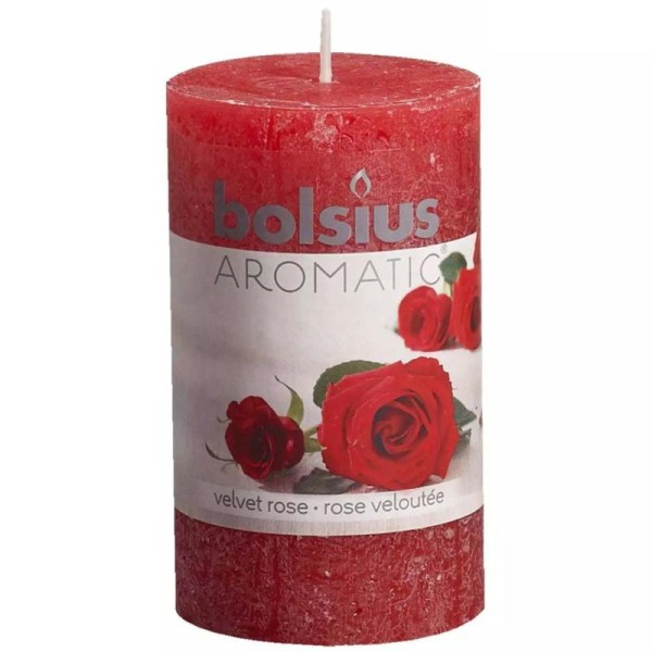 Bolsius Bougie Parfumée Rustique 6 Pcs Rose De Velours 103626240381 - Photo n°1
