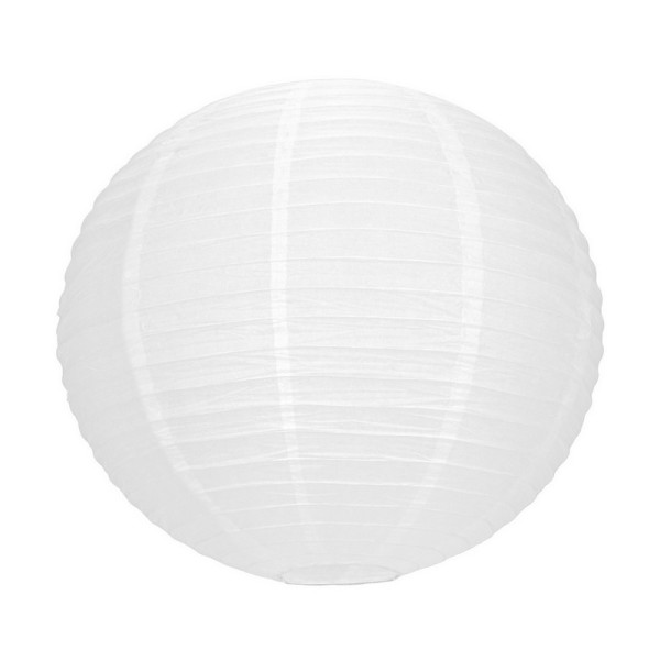 Grande Lanterne Japonaise Blanche, diam. 50 cm, Lampion boule Papier blanc, à suspendre - Photo n°1