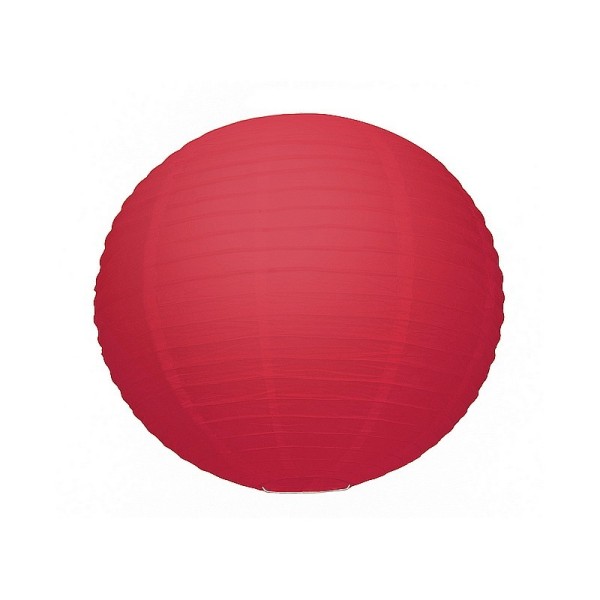 Lanterne Japonaise Rouge, diam. 35 cm, Lampion boule Papier, à suspendre - Photo n°1