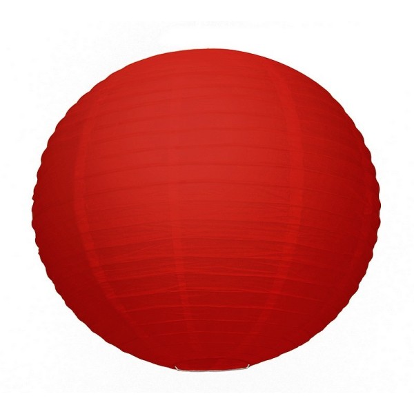 Grande Lanterne Japonaise Rouge, diam. 50 cm, Lampion boule Papier, à suspendre - Photo n°1