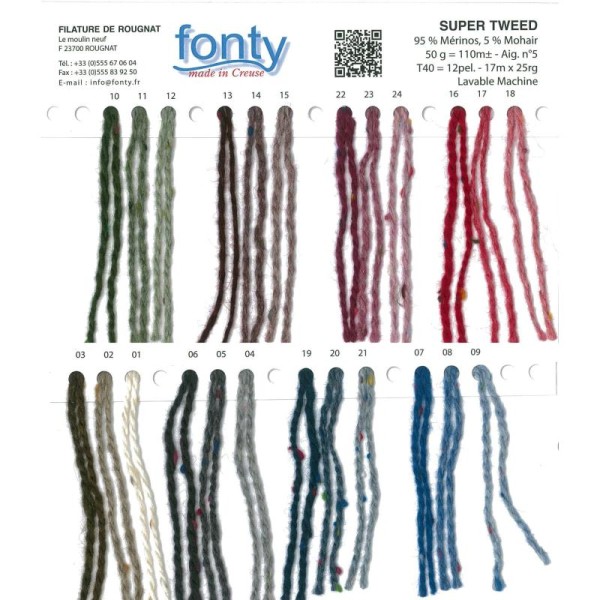 Laine à tricoter Fonty. Supertweed kaki - Photo n°2