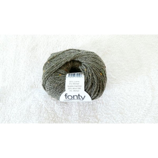 Laine à tricoter Fonty. Supertweed kaki - Photo n°1
