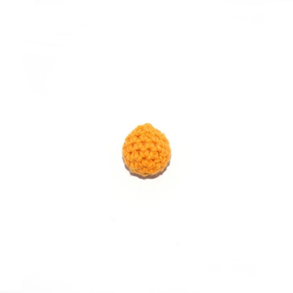 Perle crochet 16 mm jaune moutarde - Photo n°1
