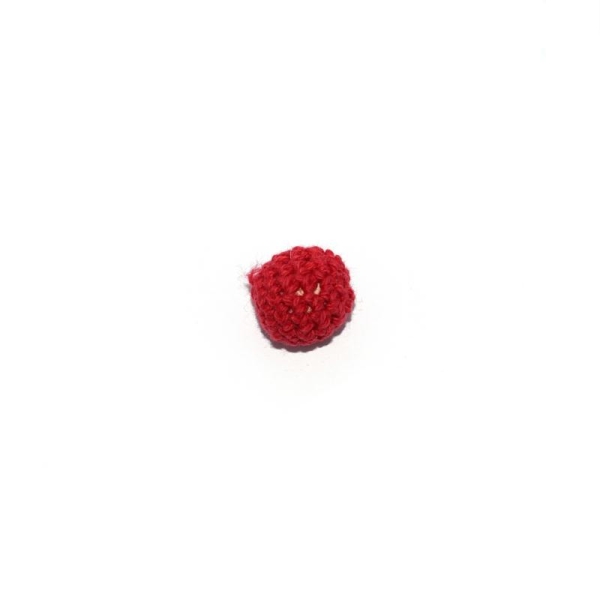 Perle crochet 16 mm rouge - Photo n°1