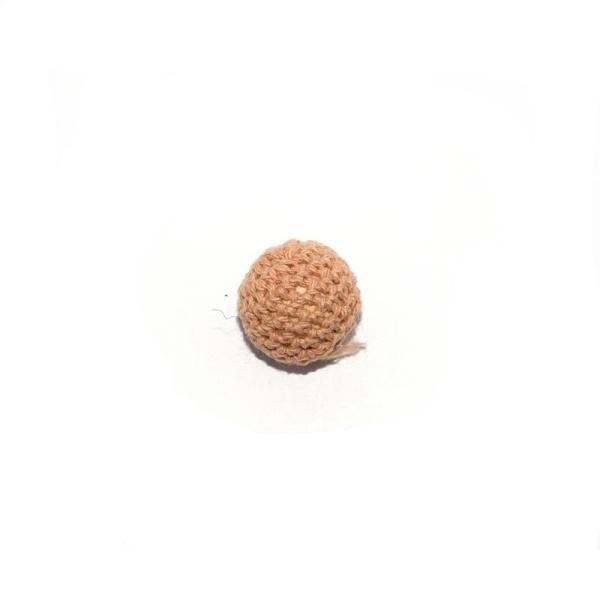 Perle crochet 16 mm beige foncé - Photo n°1