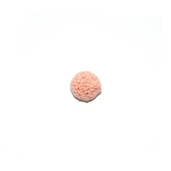 Perle crochet 16 mm pêche - Photo n°1