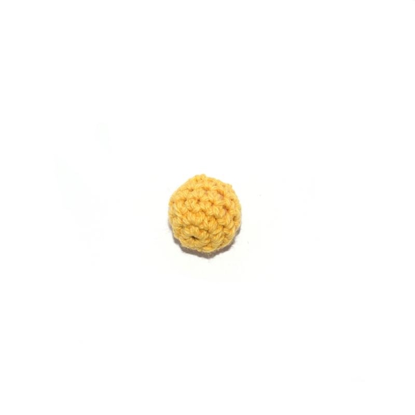 Perle crochet 16 mm jaune clair - Photo n°1