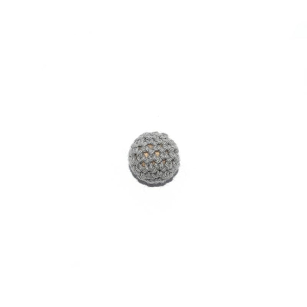 Perle crochet 16 mm gris - Photo n°1