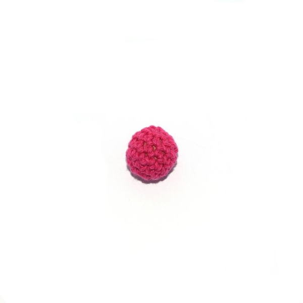 Perle crochet 16 mm fuchsia - Photo n°1