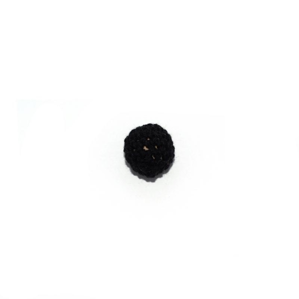 Perle crochet 16 mm noir - Photo n°1